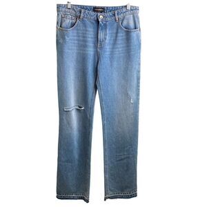Retrofete Women's West‎ Straight Leg Mid-Rise Distressed Jeans Size 28 Western